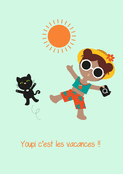 Vacances enjouées sous le soleil d'août
